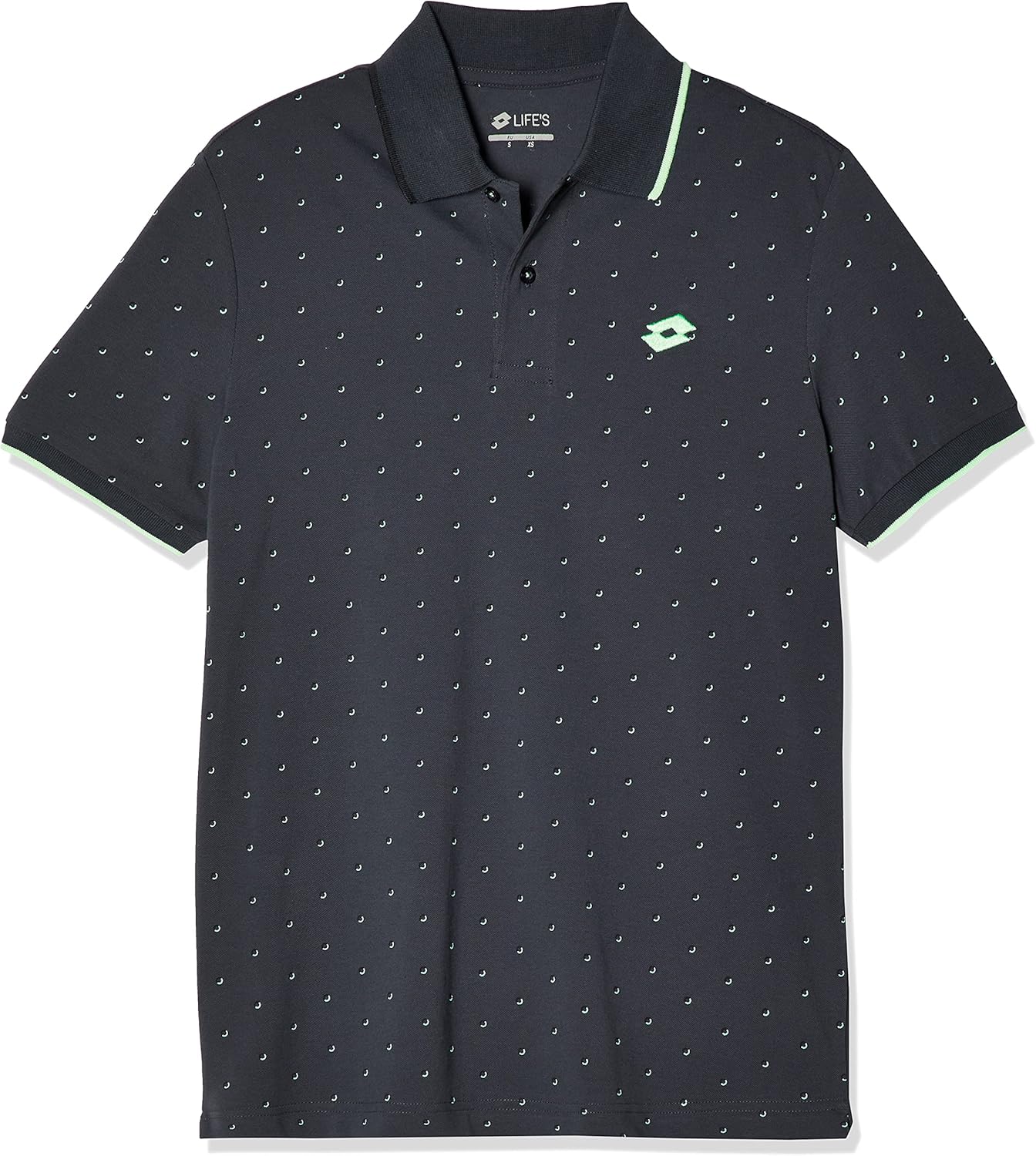 

Мужская поло-рубашка с коротким рукавом Lotto 211009 L73 POLO с одним точечным рисунком