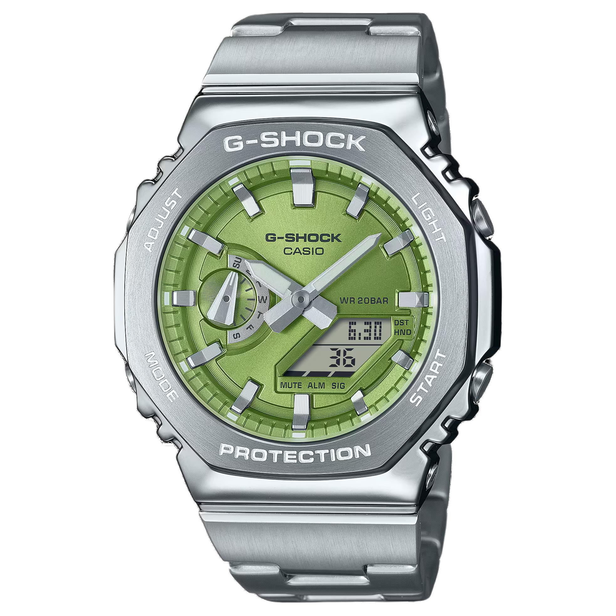 

CASIO Часы Unisex G-STEEL Series Green Watch GM-2110D-3A, Green Dial