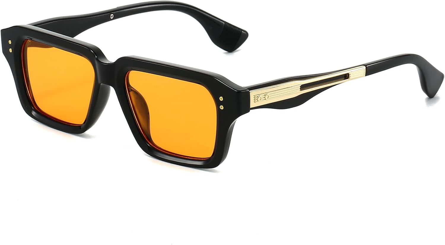 

Солнцезащитные очки AIEYEZO прямоугольной формы для мужчин и женщин, модные солнцезащитные очки в квадратной оправе, ретро-дизайнерские очки в стиле 90-х, Black/Orange