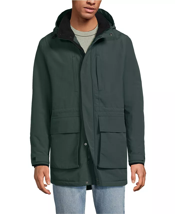

Мужская утепленная парка Squall Waterproof Lands' End, зеленый