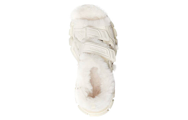 Сандалии track sandals 'fake fur white' Balenciaga, белый — фото 4