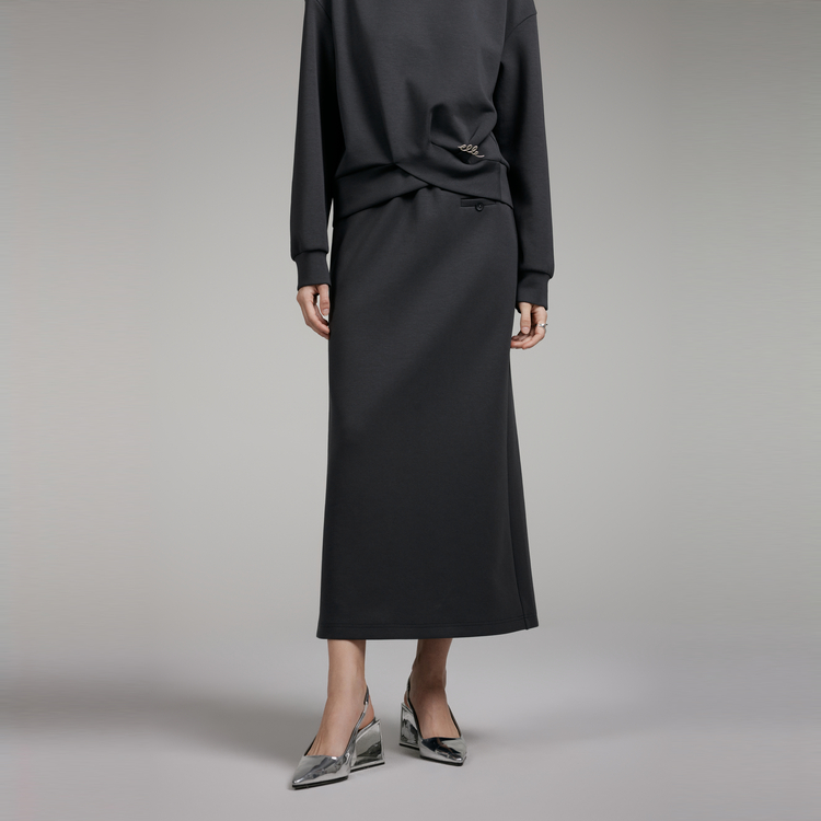 

ELLE Повседневная длинная юбка Women's Dark Gray