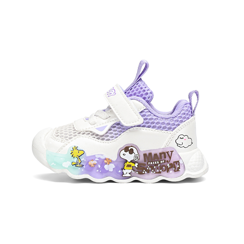 

Нескользящие, износостойкие, дышащие низкие детские кроссовки для повседневной носки SNOOPY, фиолетовый