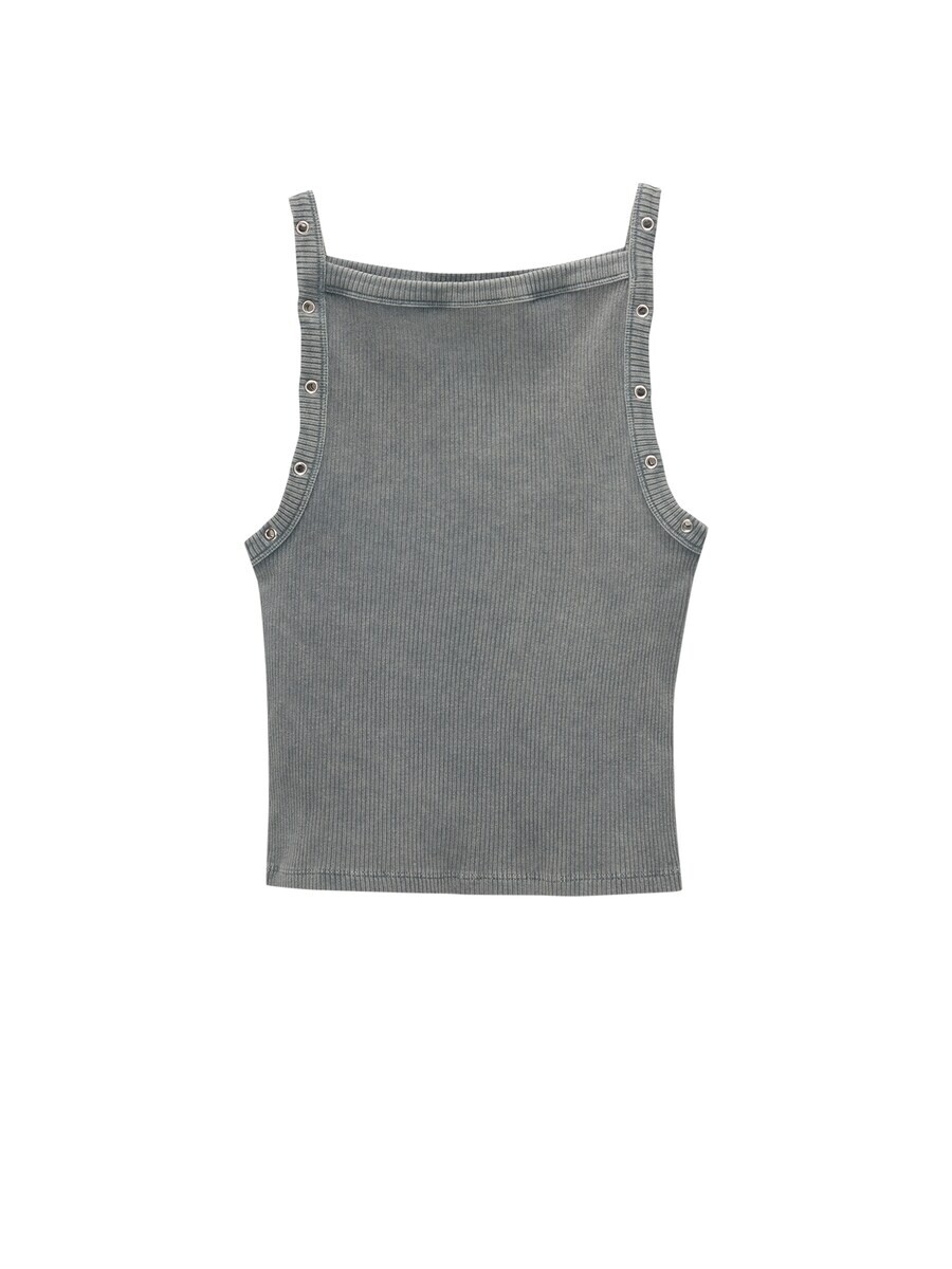 

Укороченный топ Pull&Bear Top, серый