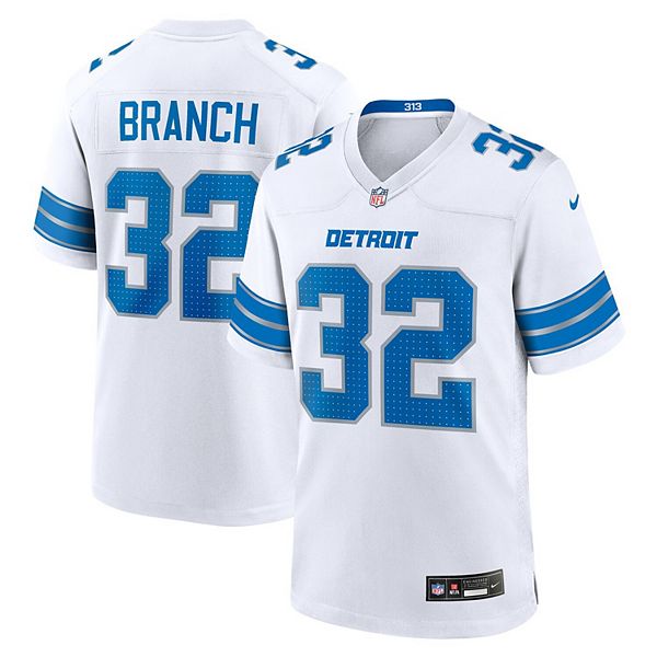 

Мужская футболка Brian Branch Detroit Lions White Game Nike