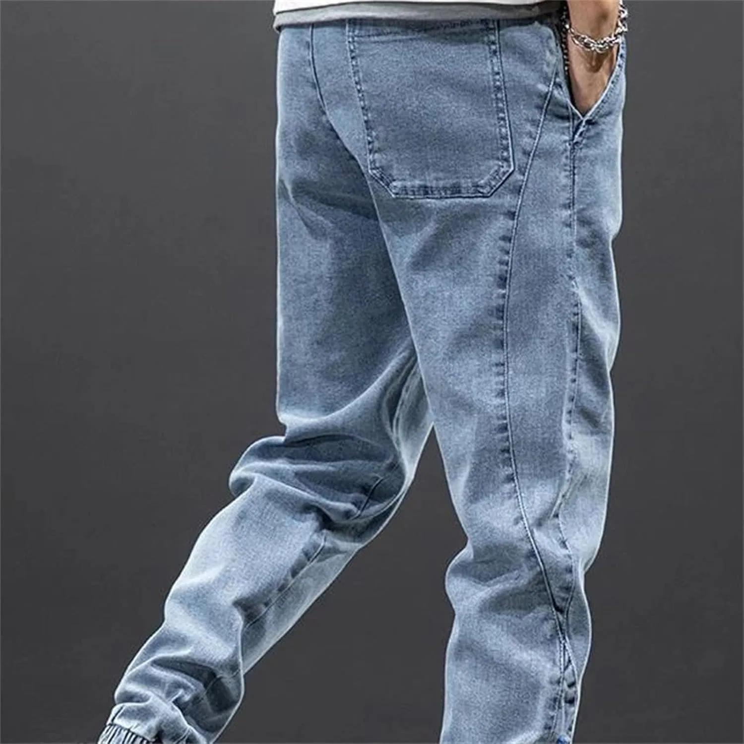 Джинсы Baggy Denim Jogger, серый — фото 3