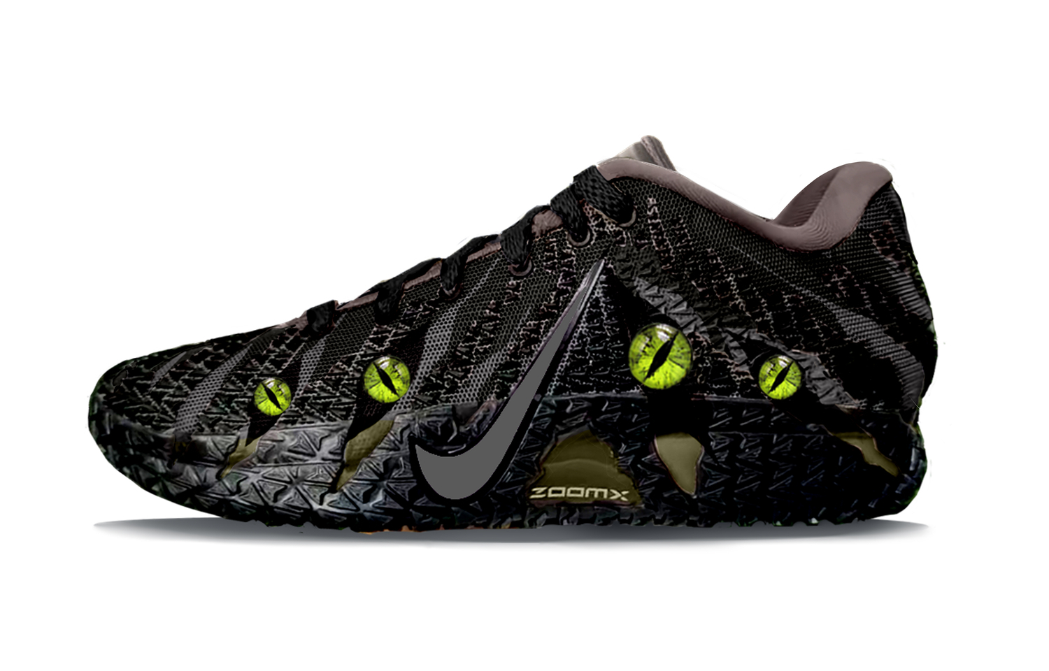 

Nike Мужские низкие баскетбольные кроссовки Ja Morant 3 Black Cat, серо-зеленые