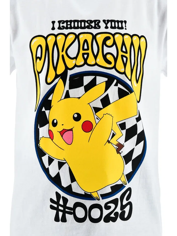 Комплект из футболки и шорт Pokemon, хлопок, белый/синий — фото 3