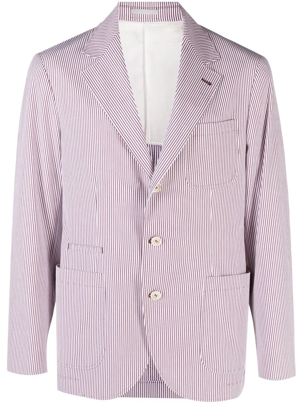 

Однобортный пиджак строгого кроя Brunello Cucinelli, белый