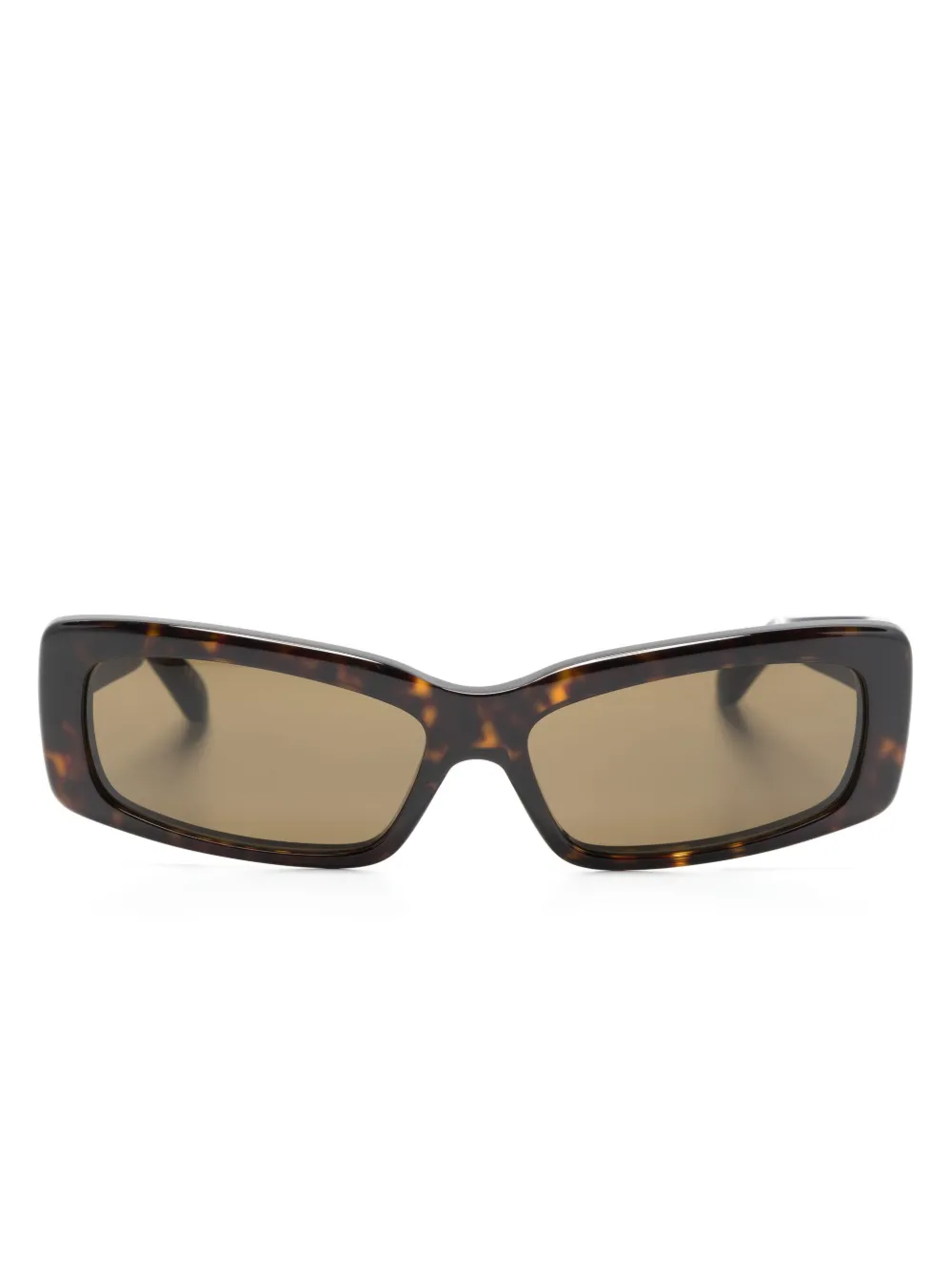 

Солнцезащитные очки в прямоугольной оправе Balenciaga Eyewear, коричневый