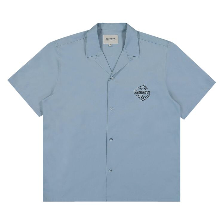 

Рубашка Carhartt WIP Ablaze Shirt Misty Sky/Black, синий