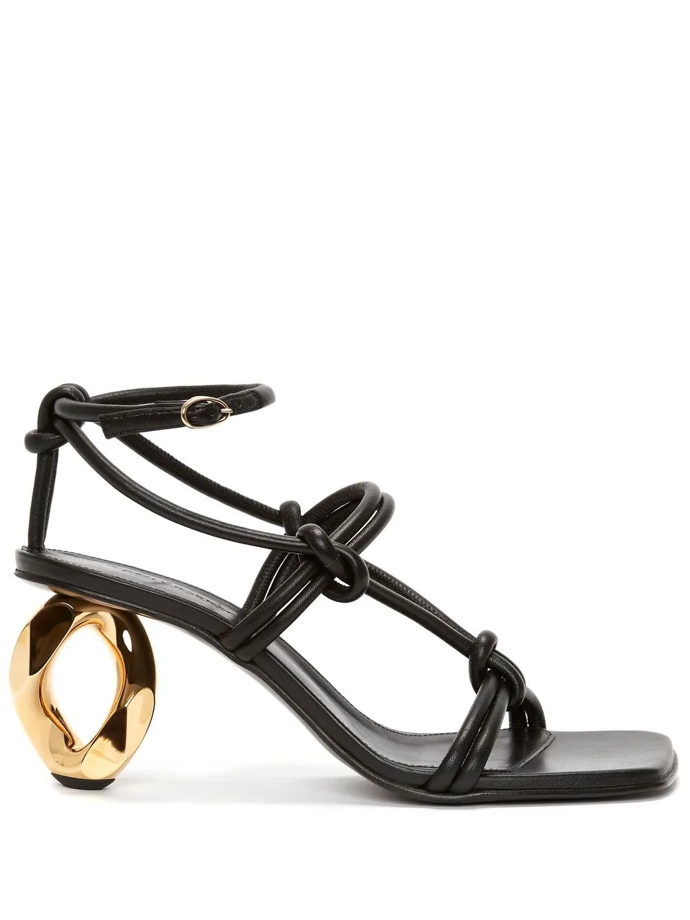Босоножки на скульптурном каблуке JW ANDERSON, черный