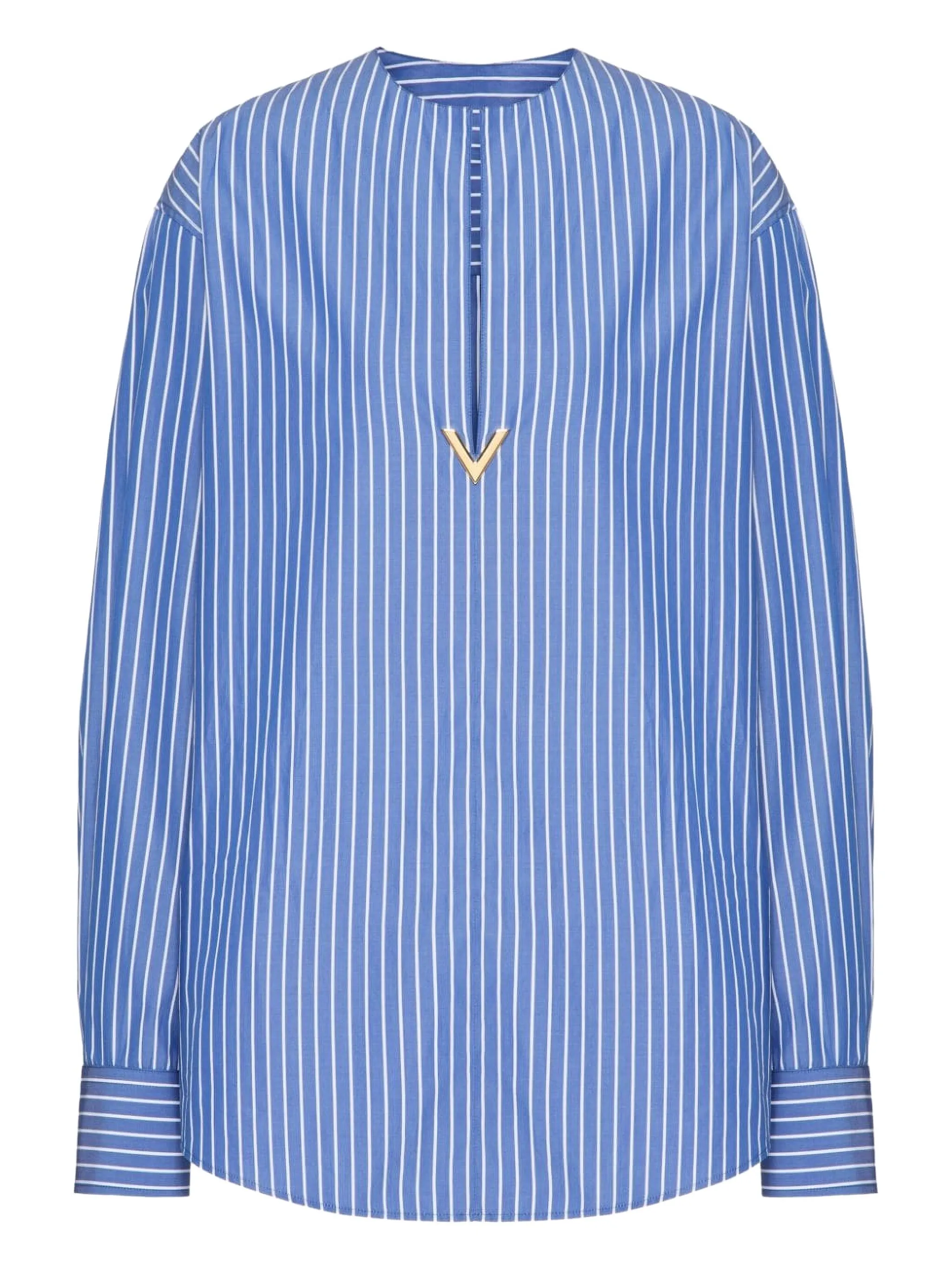 

Полосатая блузка с логотипом VLogo Signature Valentino Garavani, синий