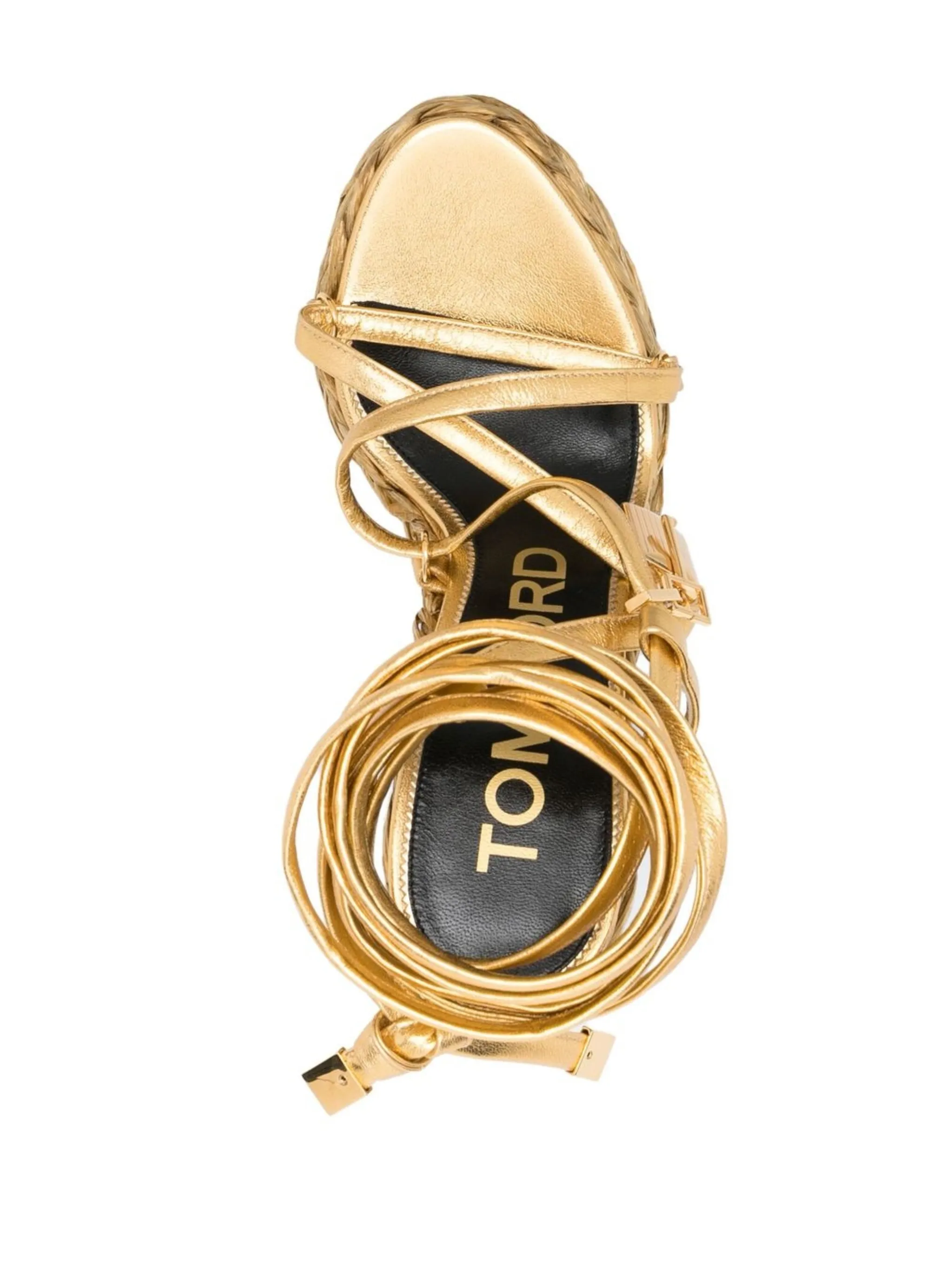 Босоножки на платформе Tom Ford, золотистый — фото 4
