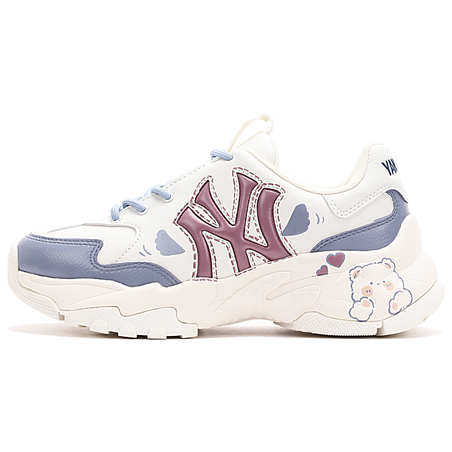 

Кроссовки MLB Big Ball Chunky Chunky Sneakers Unisex Low-top Blue/white/red, синий/белый