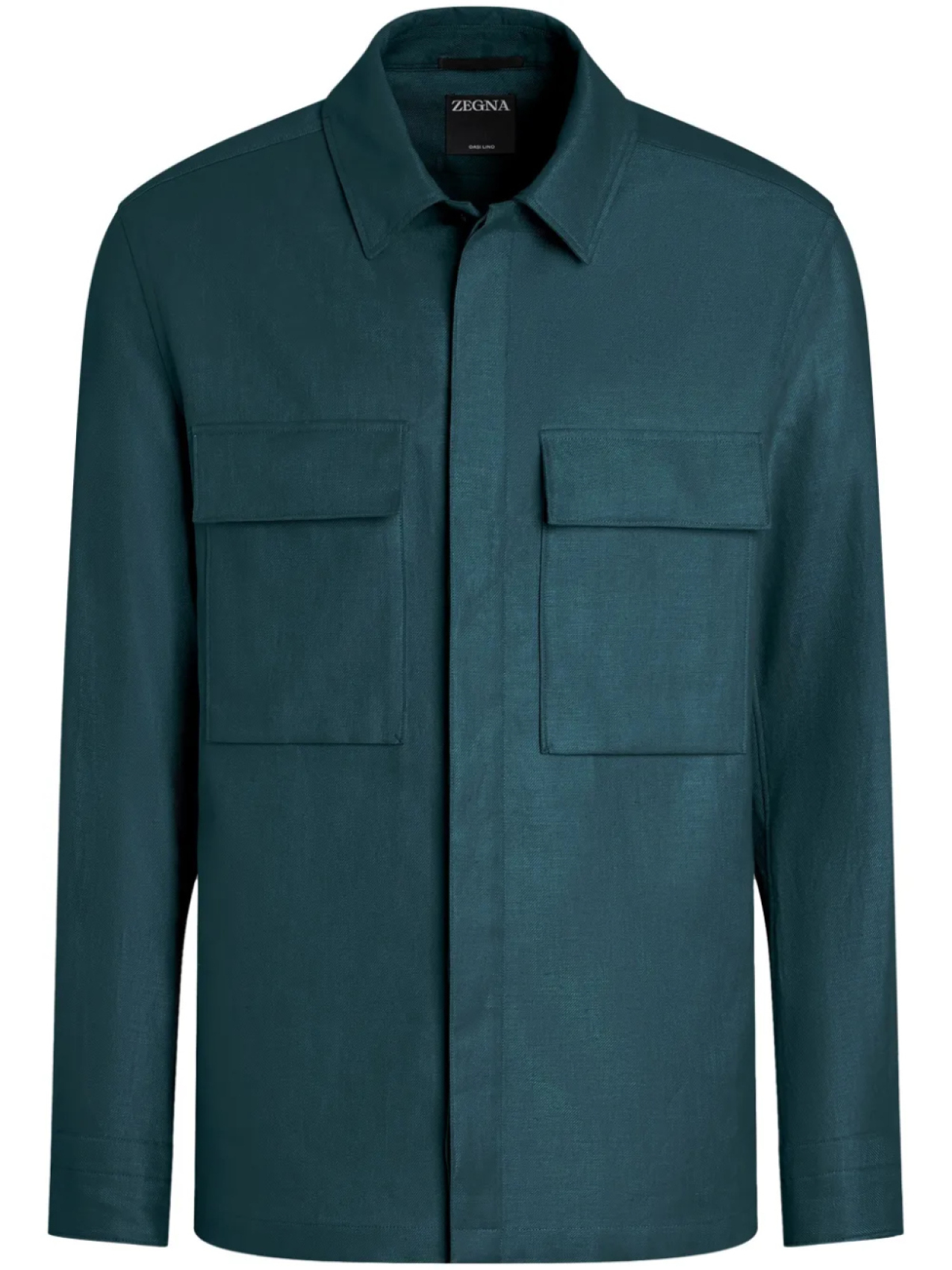 

Льняная рубашка Zegna, синий