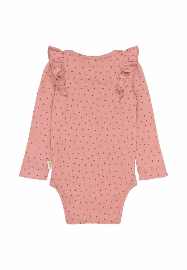 Боди Petit Piao, dusty rose heart aop, пыльно-розовый с принтом сердец — фото 2