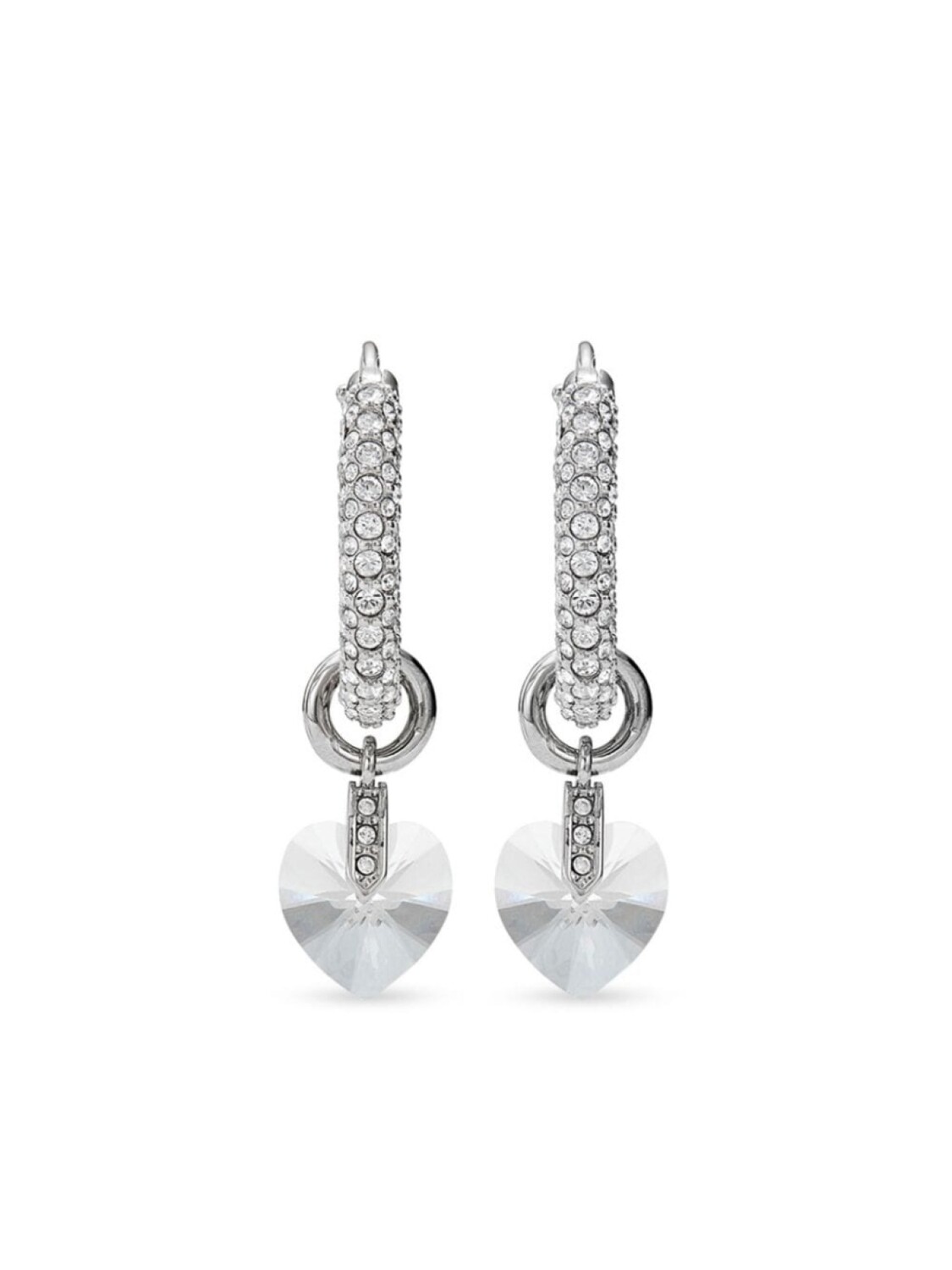 

Серьги-кольца с кристаллами Jimmy Choo, серебряный