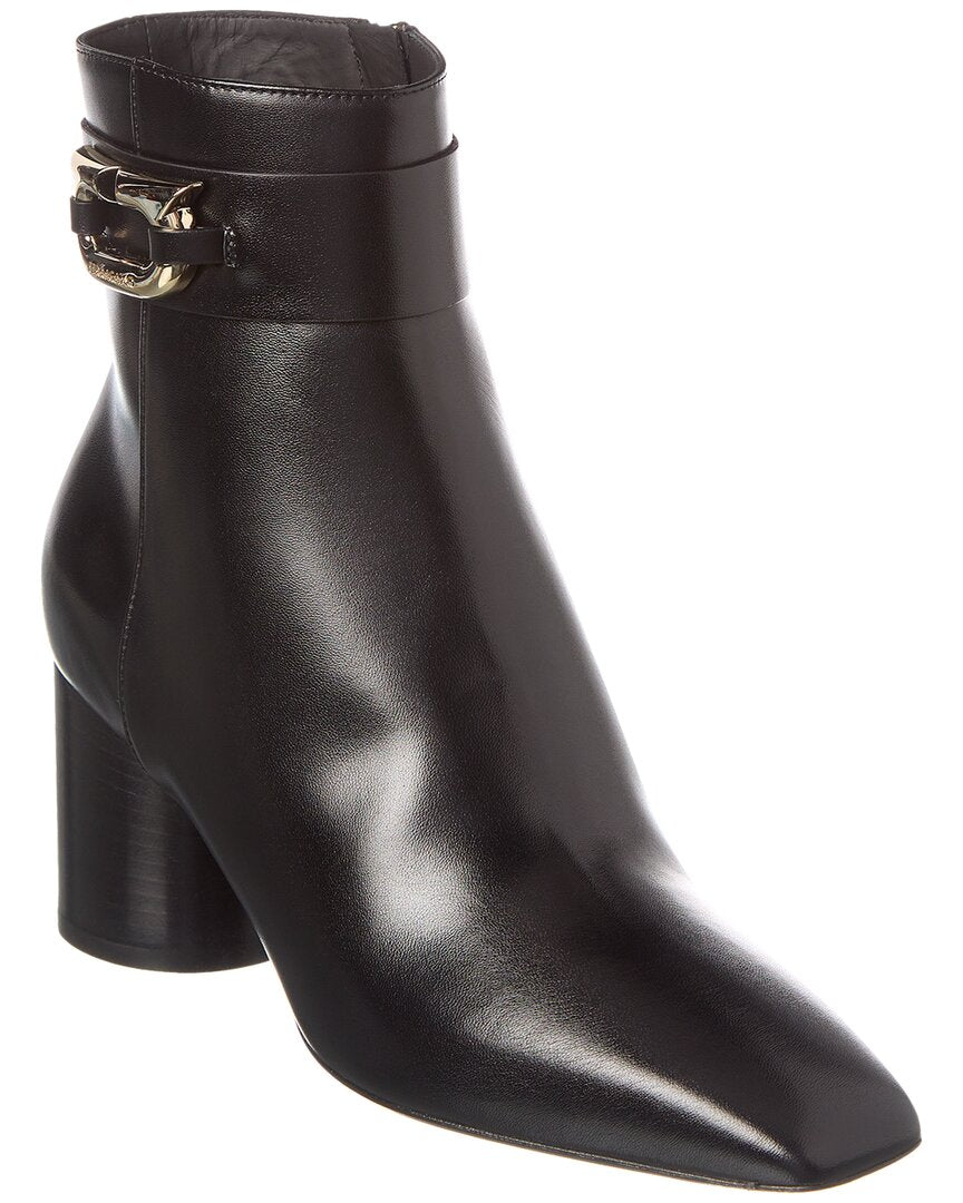 Ferragamo Placida кожаные ботинки Salvatore Ferragamo, черный
