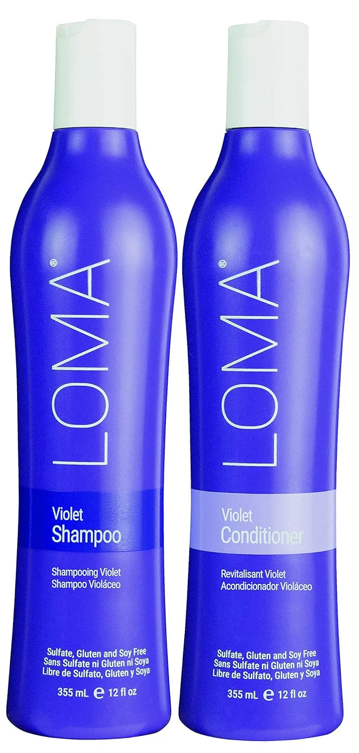 Шампунь и кондиционер LOMA Violet (набор из двух средств) 12 шт. Не содержат сульфатов, глютена и парабенов., grey