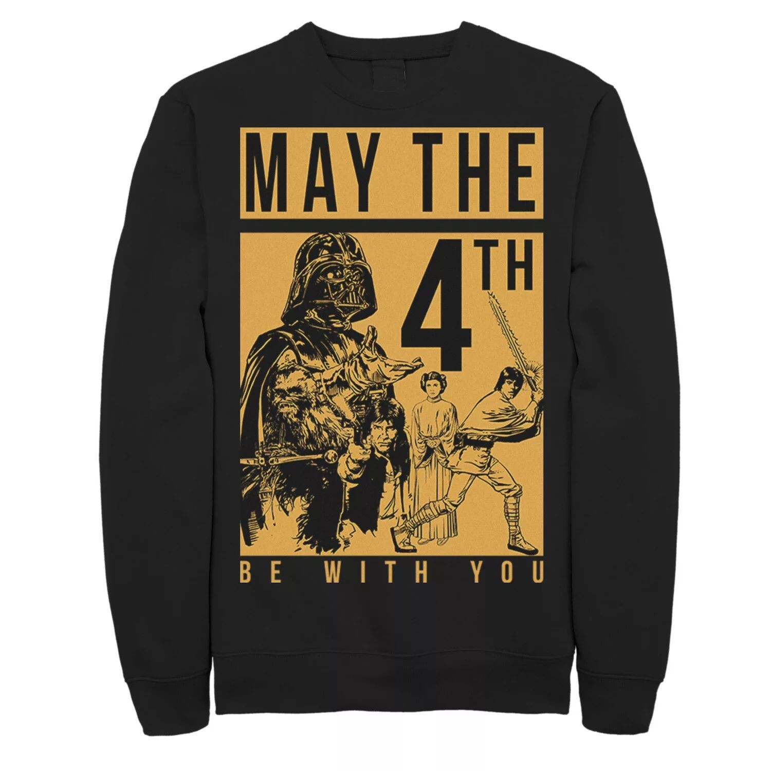 

Мужской свитшот с плакатом и коллажем May The Forth Be With You Star Wars