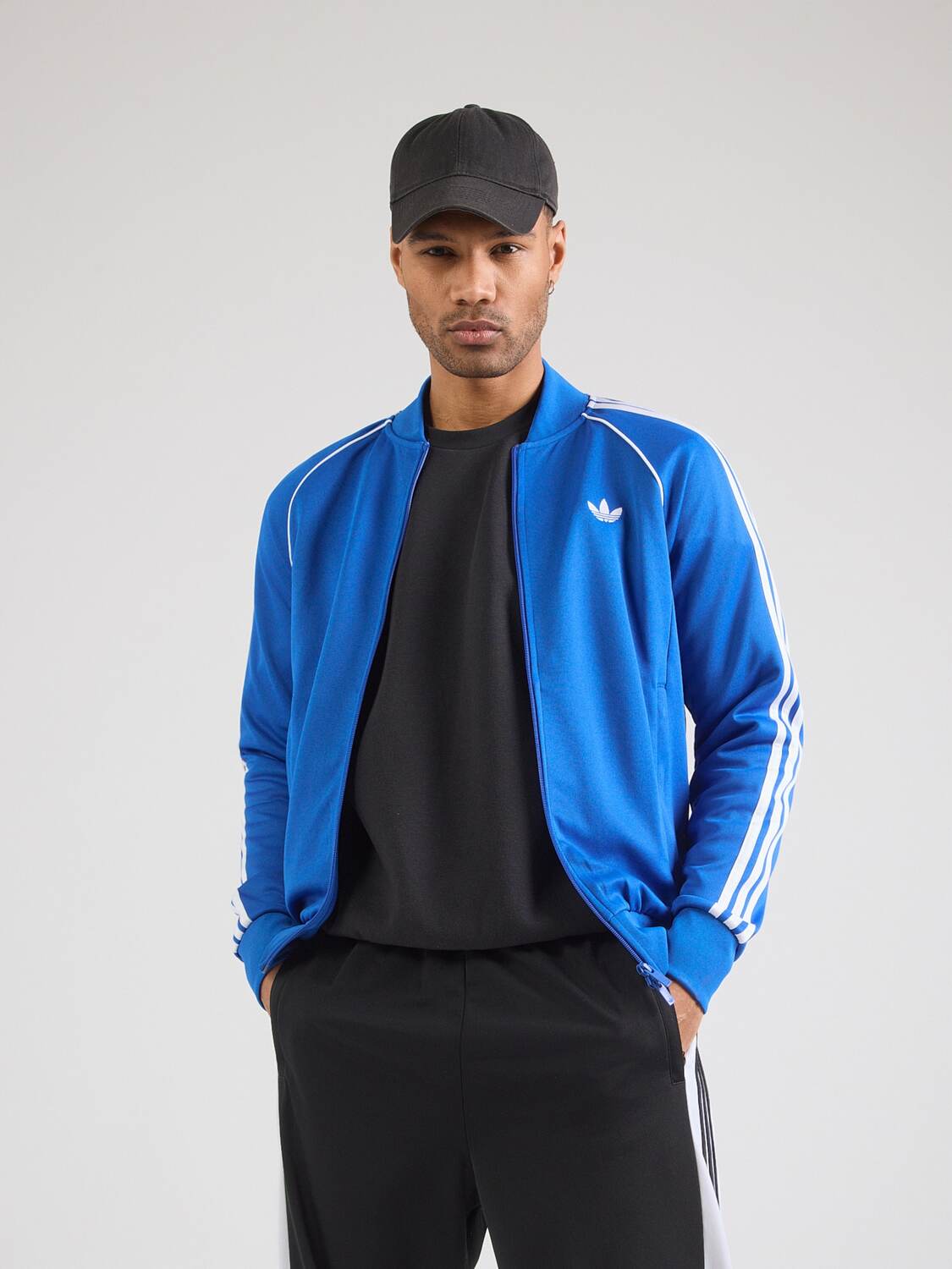 Adidas Originals Толстовка с молнией 'SST' в синем цвете — фото 2