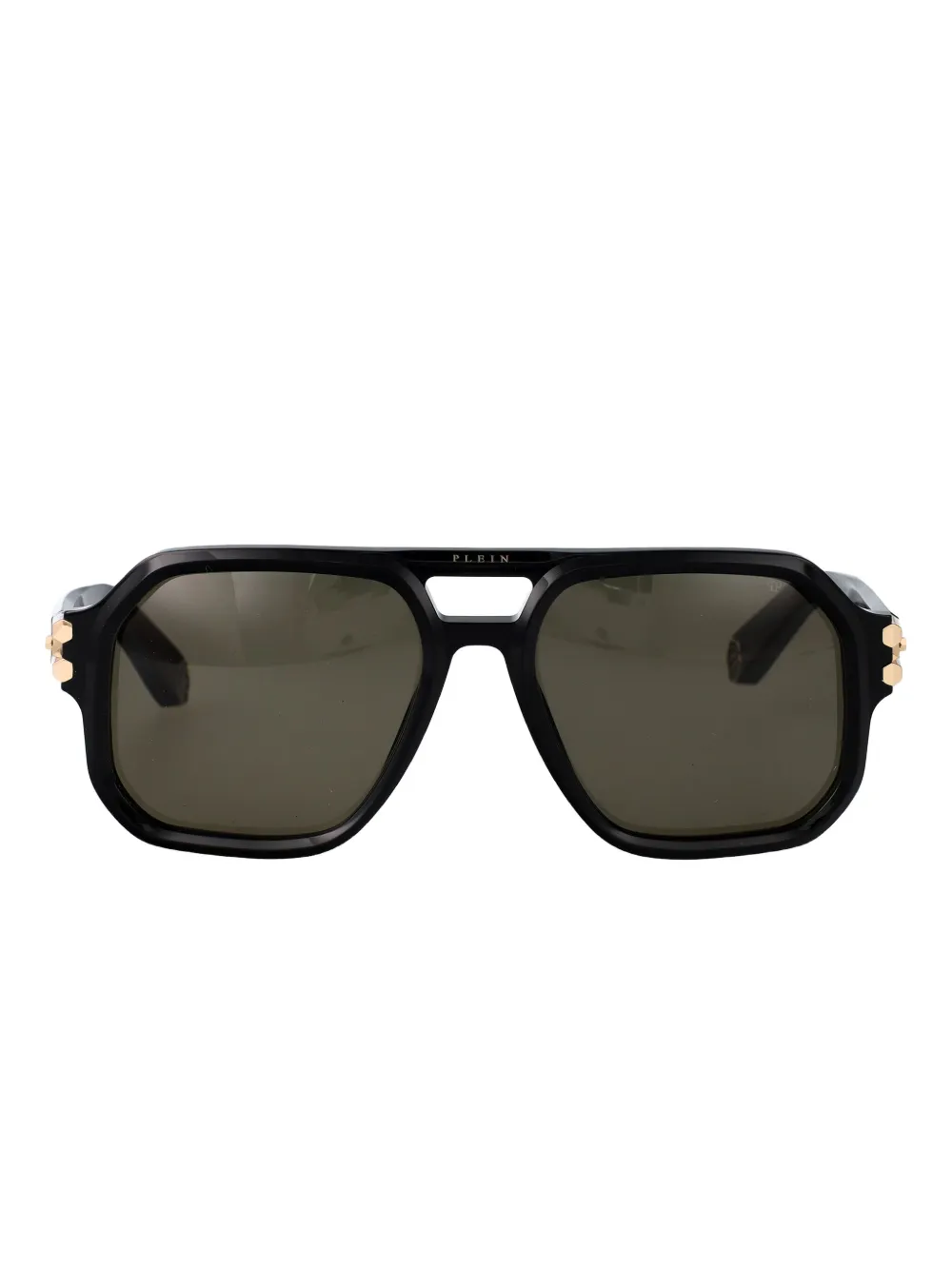 

Солнцезащитные очки в геометрической оправе Philipp Plein Eyewear, черный