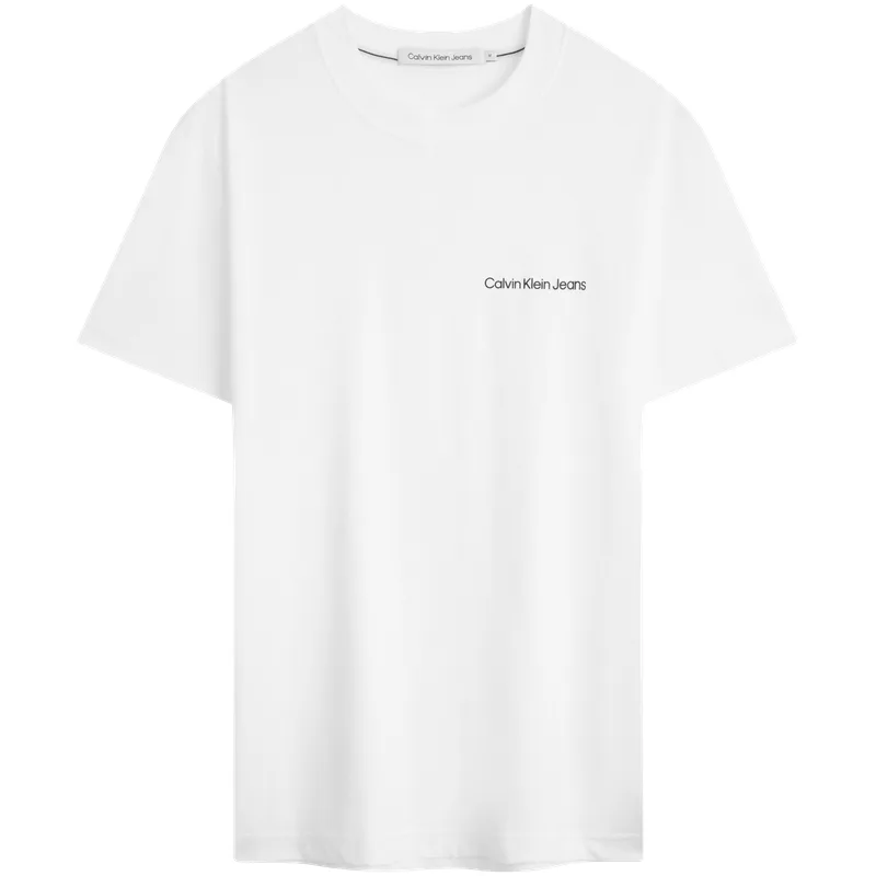 Футболка Cotton с принтом Logo Calvin Klein, yaf-moon белый
