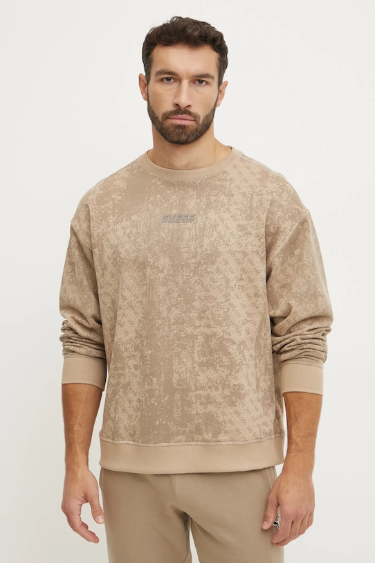 

Хлопковая толстовка GOTAM Guess, бежевый