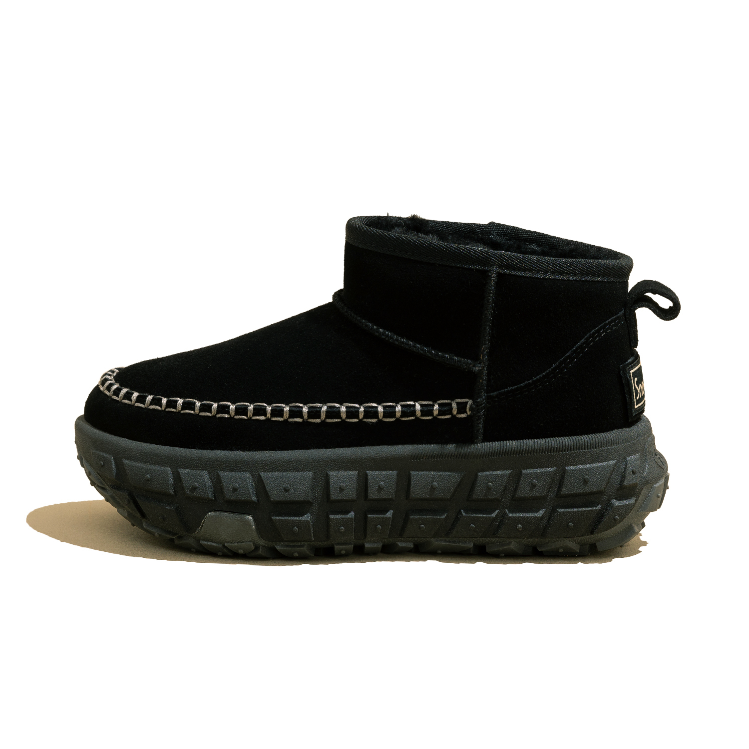 SNOWELF Женские короткие зимние сапоги черные, цвет Black