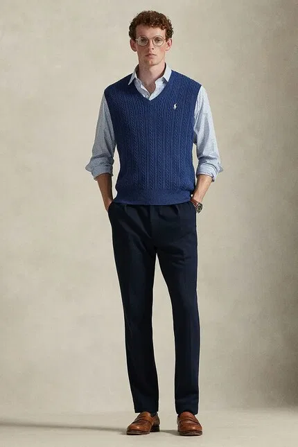 Жилет из хлопка Polo Ralph Lauren, синий — фото 3