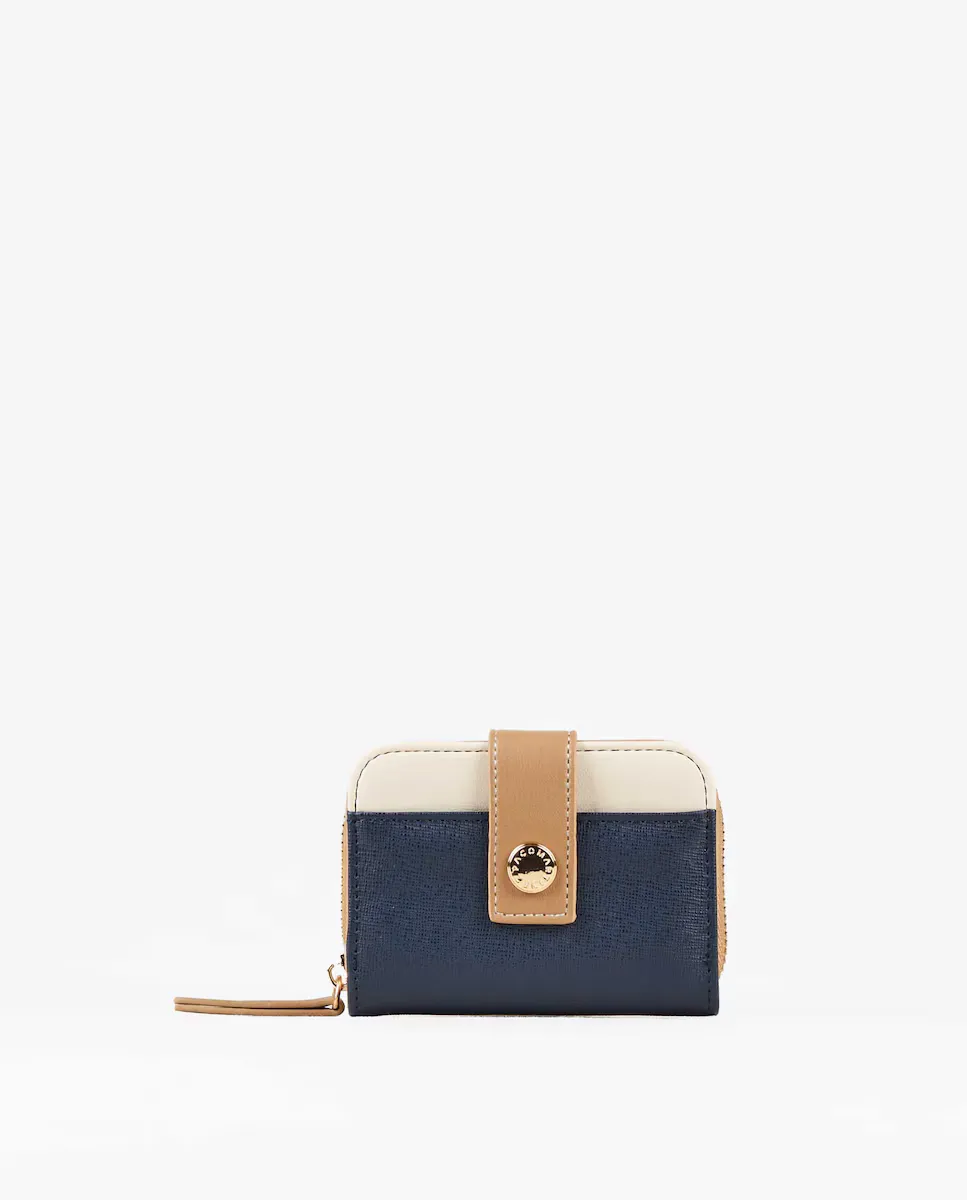 

Маленький женский кошелек с держателем для карт в трехцветной комбинации PACOMARTINEZ, мультиколор