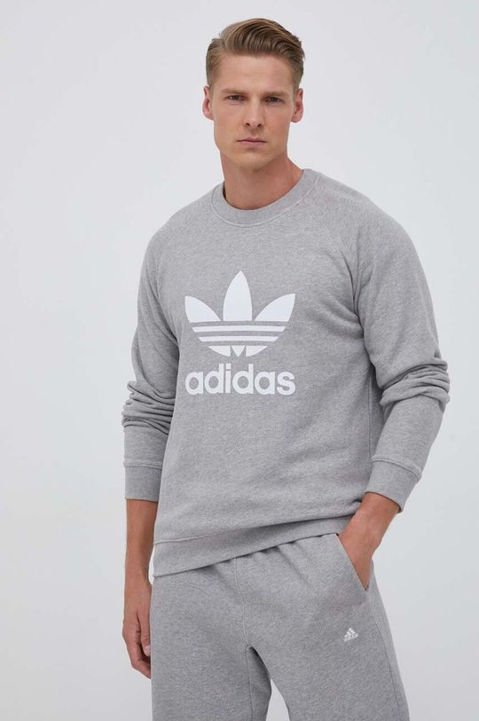 

Хлопковая толстовка adidas Originals, серый