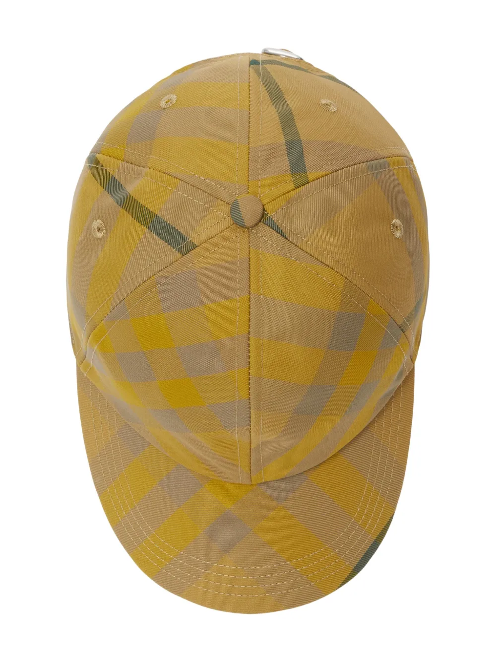 Кепка в клетку BURBERRY, желтый — фото 3