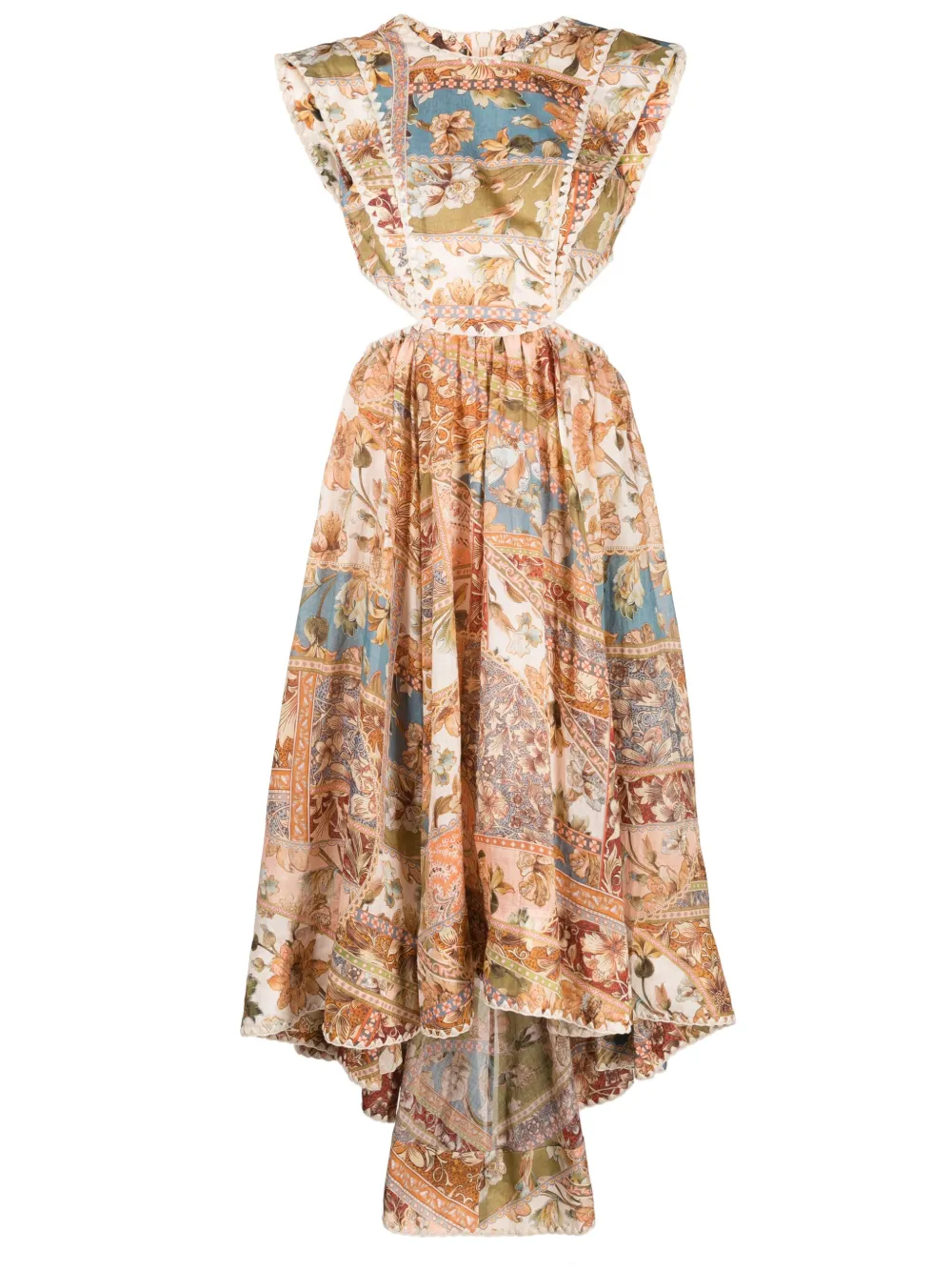 

Платье миди Chintz с цветочным принтом ZIMMERMANN, оранжевый