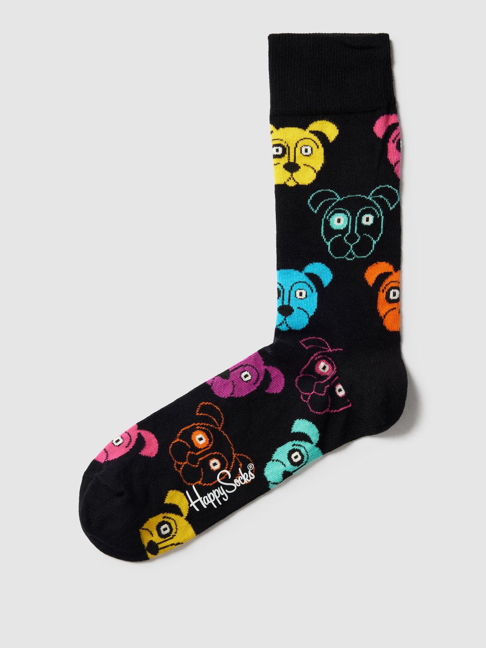 

Носки с узором по всей поверхности, модель «Собака» Happy Socks, черный