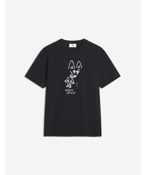 

Футболка, комфортный крой, PARTY FOX Maison Kitsune, черный
