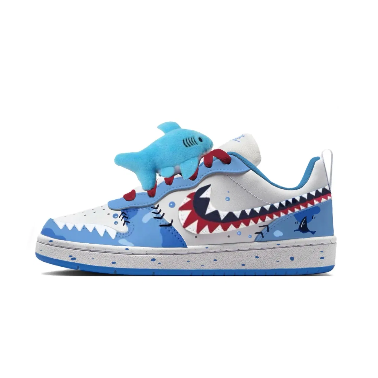 Кроссовки детские Nike Court Borough Leather кожаные Sky Blue