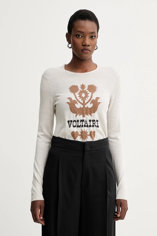 

Свитер из шерсти Zadig&Voltaire, бежевый