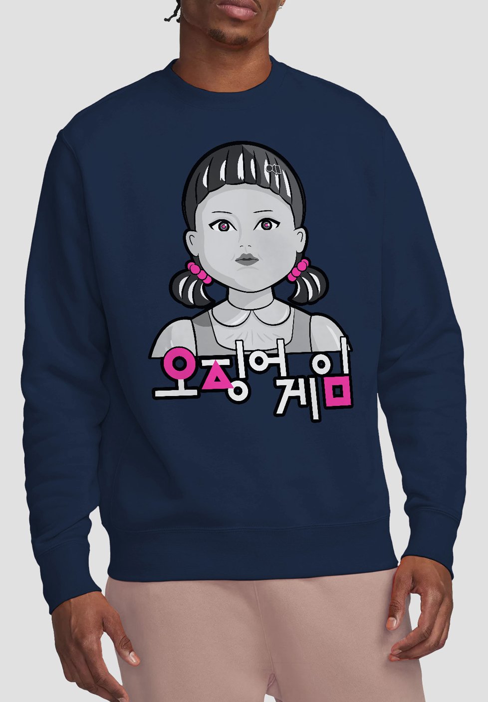 

Толстовка SQUID GAME YOUNG HEE POP ART NETFLIX, темно-синий