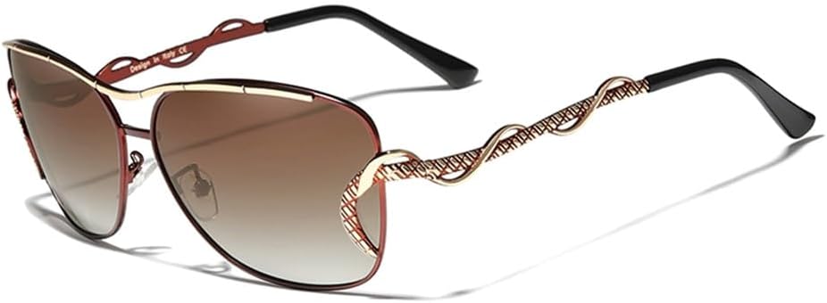 

Женские очки с градиентными линзами, большая оправа, поляризованные солнцезащитные очки для женщин, защита от УФ-излучения UV400, большие солнцезащитные очки для отдыха HCPIHF, Brown