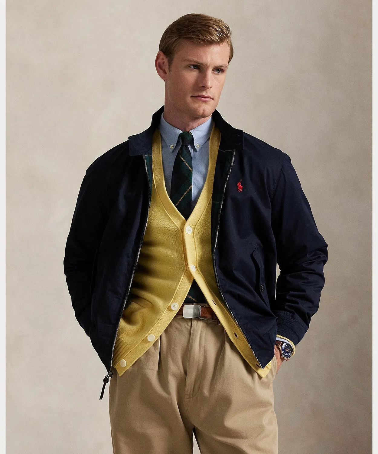 Куртка из хлопкового твила с вышивкой пони, Polo Ralph Lauren, синяя