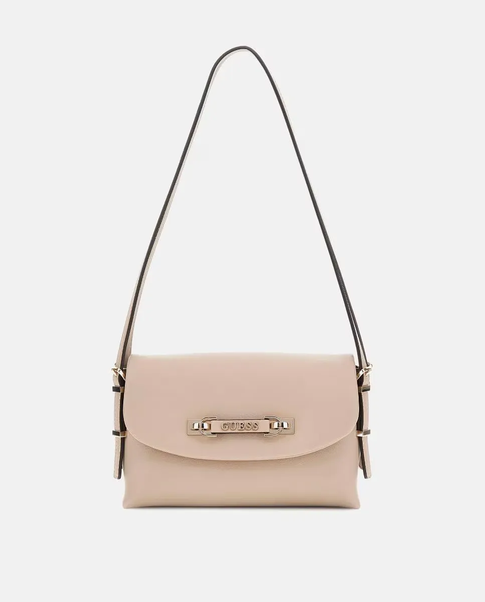 

Сумка через плечо с магнитной застежкой Guess, кремовый
