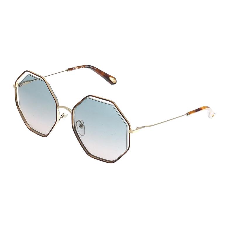 

Chloé Хлоя Очки солнцезащитные асимметричной формы унисекс золотые, Gold