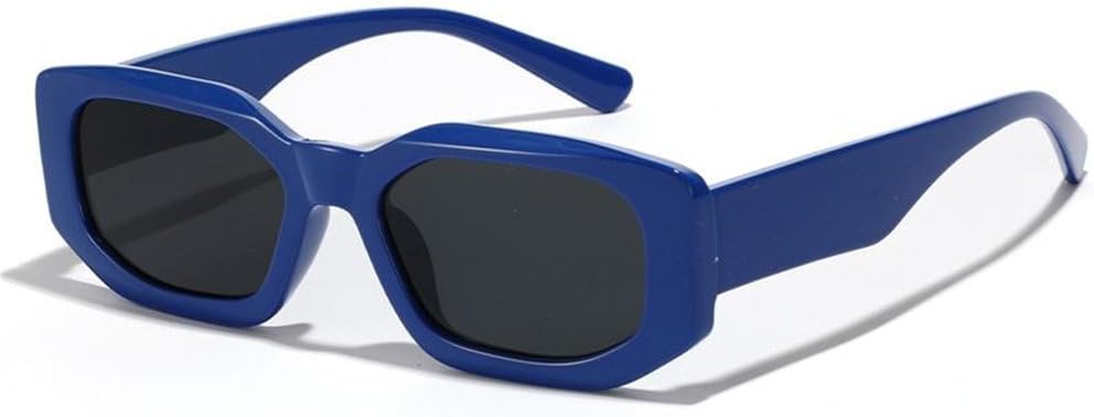 

Модные солнцезащитные очки для женщин, прямоугольные очки для мужчин, винтажные очки для путешествий, линзы с градиентом, защита от УФ-излучения UV400, оправы конфетных цветов TYUVIVO, C10 Dark Blue Gray