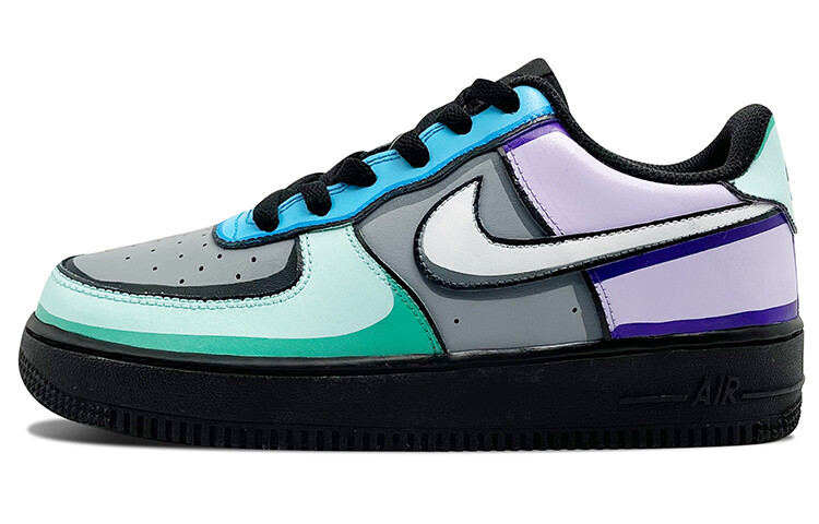 

Кроссовки Nike Air Force 1 Skateboard Shoes Men Low-Top Black Purple/Green