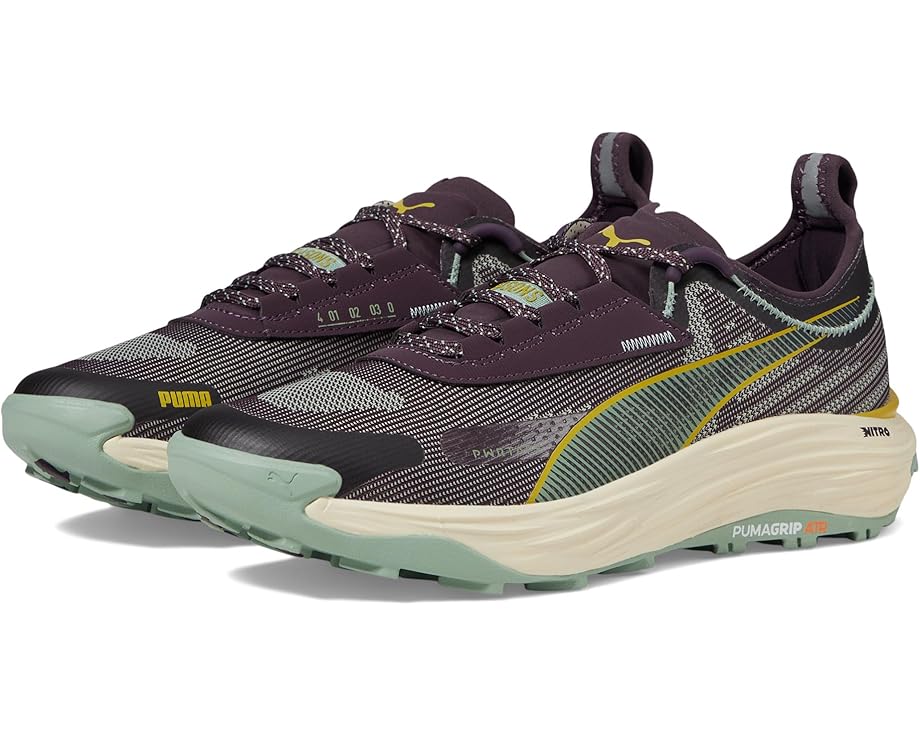 

Кроссовки PUMA Voyage Nitro 3 Tech, цвет Midnight Plum/Green Fog/Golden Fog/Alpine Snow