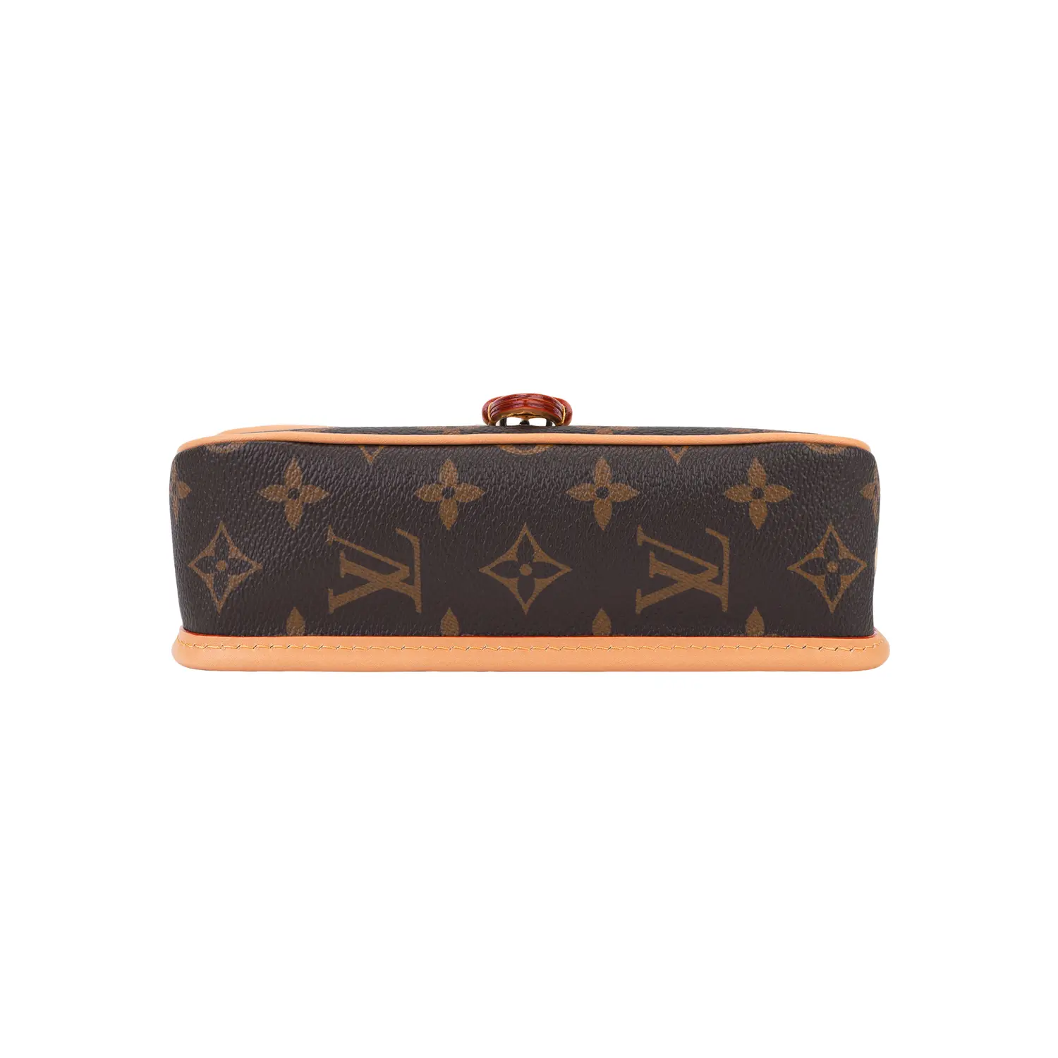 Нано Диана Кожаная Мини Сумка Женская Коричневая LOUIS VUITTON — фото 4