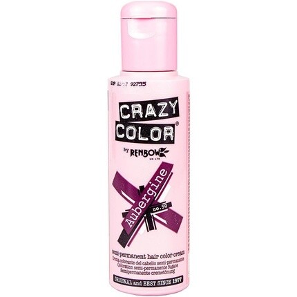 Полуперманентная крем-краска для волос Crazy Color, 100 мл, баклажановый — фото 2