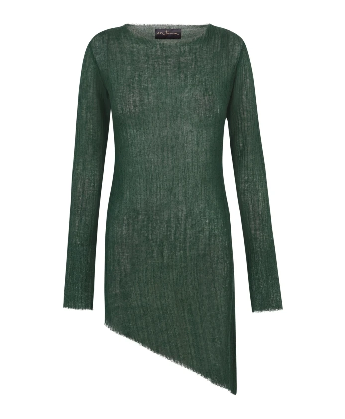 

Марьям, топ из зеленой натуральной шерсти. Cortana, зеленый